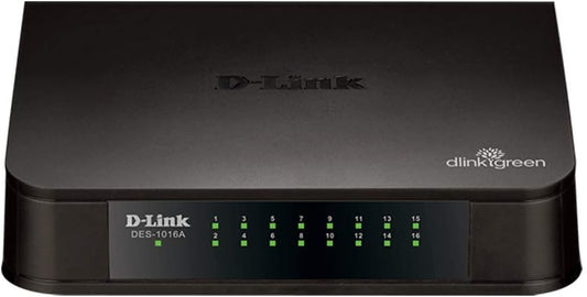 D-Link DES-1016A 16 Port 10/100 MBPS Switch  with adapter