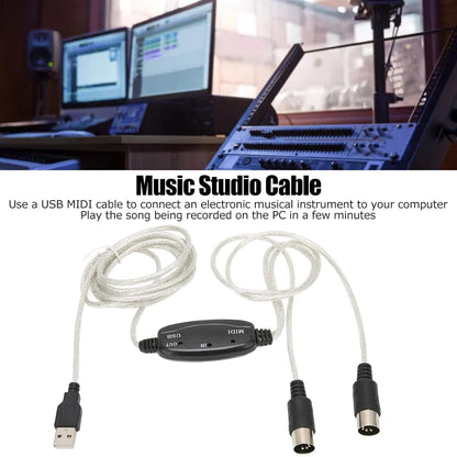 USB to MIDI Cable Converter – 16 Channel PC to Synthesizer Interface
