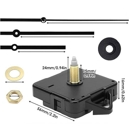 Quartz Clock Mechanism Kit High Torque Long Shaft – Silent DIY Wall Clock Movement Replacement Parts for Home Office Decor