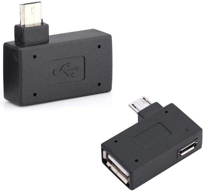 OTG Adapter 90° Right Angle Micro USB OTG Cable – TV xStream High-Speed USB Adapter for Firestick (2nd Gen, 3rd Gen, 4K), Android Smartphones, Tablets, Keyboards & Gaming Consoles
