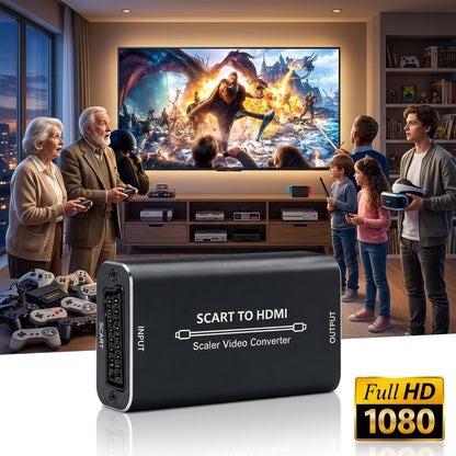 Premium Metal Body SCART to HDMI Scaler Converter 720P/1080P