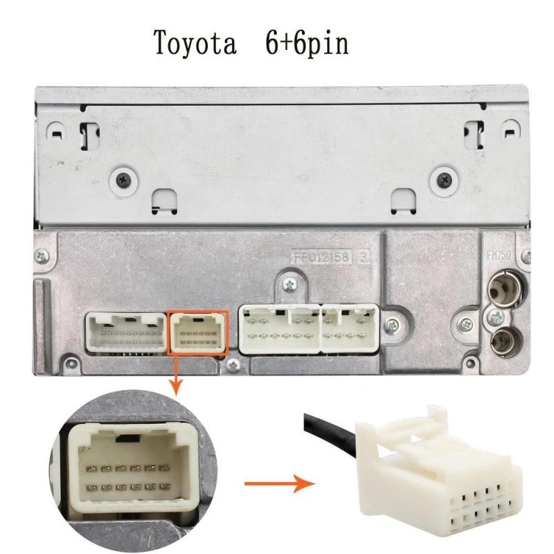 AUX iPhone iPad iPod CD Changer Adapter for Toyota Lexus Scion Daihatsu 12-Pin Small | YATOUR YT-M05 Interface