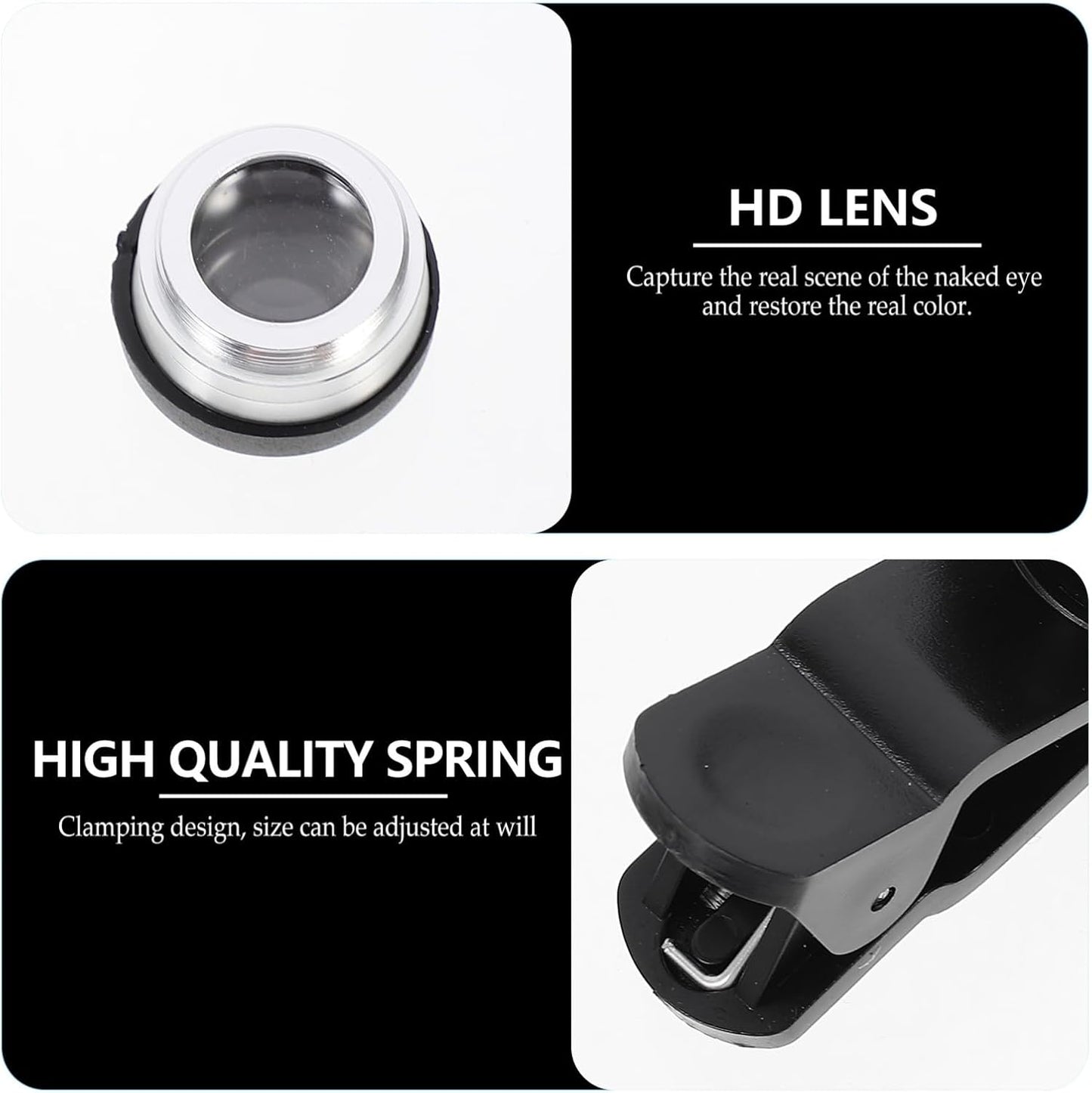 3-in-1 Phone Camera Lens Kit – Fisheye, Macro & Wide Angle Lenses for Smartphones, Universal Clip-On Mobile Photography Kit, Easy Installation Compatible with All Devices