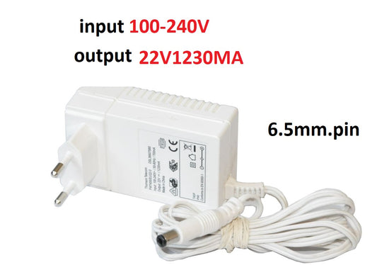 🔌 High-Quality 22 V 1230 mA AC Adapter — “Power You Can Trust”  Plug-and-Play Universal Power Supply