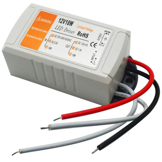 18W LED Panel Light Driver Electronic Transformer Power Supply AC 100V-240V-DC 12V