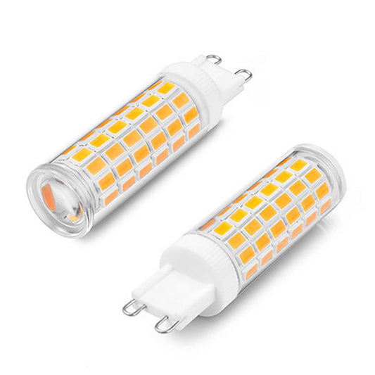 G9 75 LED Ceramic Base Corn Light Bulbs 9W, Equivalent 90W Halogen, 900LM, Warm White Day 4000K, Low Heat, AC 110-240V, Non-Dimmable, No Flickering No Strobe  75 LED
