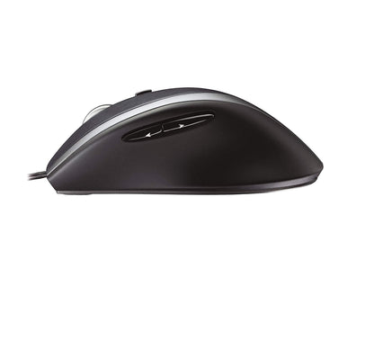 Logitech M500 Wired USB Mouse – 1000 DPI Laser Precision, 7 Programmable Buttons, Hyper-Fast Scrolling for PC, Mac & Laptop (Black)