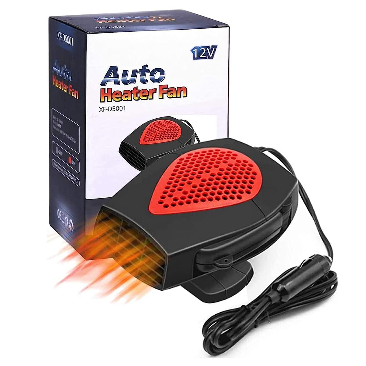 Car Heater Fan,12V 150W Car Fast Heating Defrost Defogger Space Automobile Windscreen Fan Heater Cooling Fan Plug in Cigarette Lighte