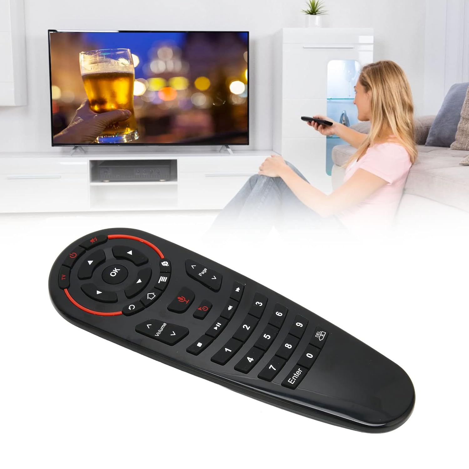 G30s Remote Control Wireless, 33 Button IR Learning Remote Control with 6 Axes Gyroscope for TV, Mini PC, HTPC(33 Button IR Learning)