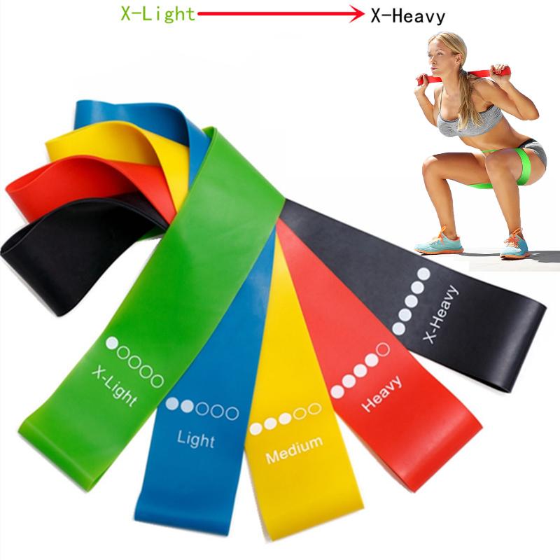 5 Pcs Set A Quality With Bag  Exercise Fitness Bands For Legs And Butt Gym Strength Training Rubber Stretch Loops Bands Fitness Cross Fit Equipment Yoga Belt Exercise Pull Rope Elastic Bands For Fit Home Gym
