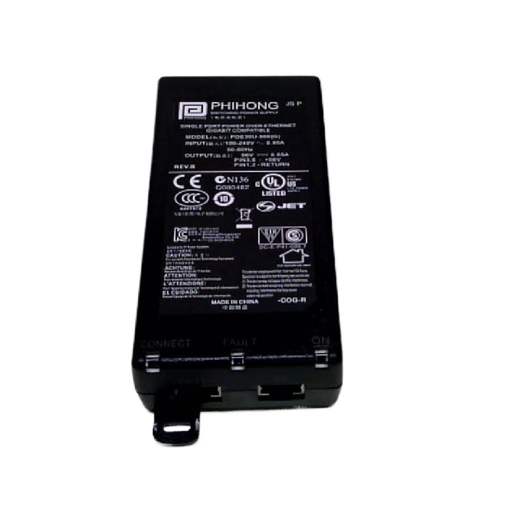 48V 0.32A Phihong POE16U-480PoE Power Supply Adapter – IEEE 802.3af Power over Ethernet Injector for IP Cameras, Access Points & VoIP Devices
