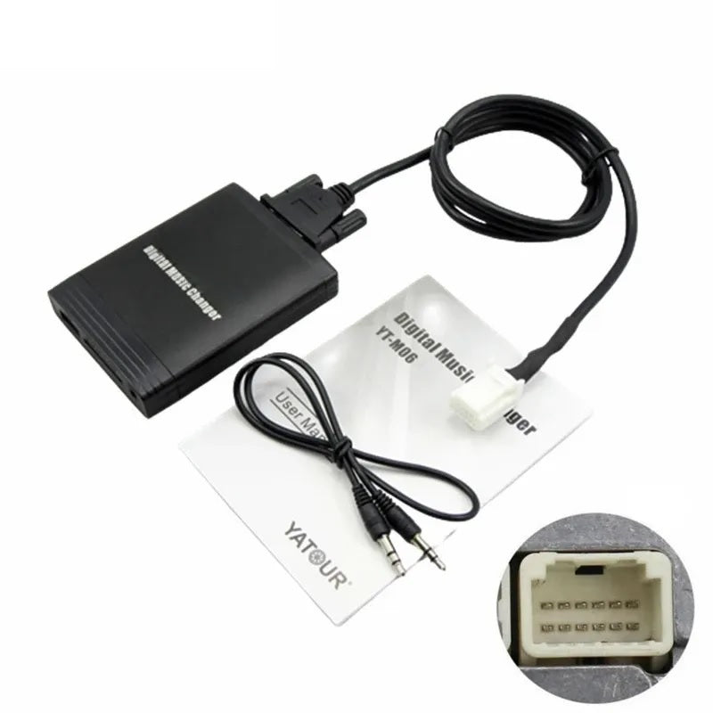 YATOUR Car MP3 Player, USB SD AUX Digital Music Changer Interface, CD Changer Adapter (6+6Pin) for Toyota and Lexus models, Corolla