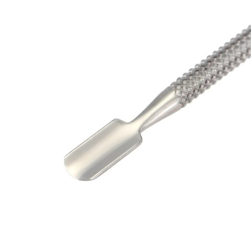 1PC Double Head Stainless Steel Nail Cuticle Pusher Spoon Remover Trimmer Dead Skin Manicure Pedicure Cleaner Nail Tool