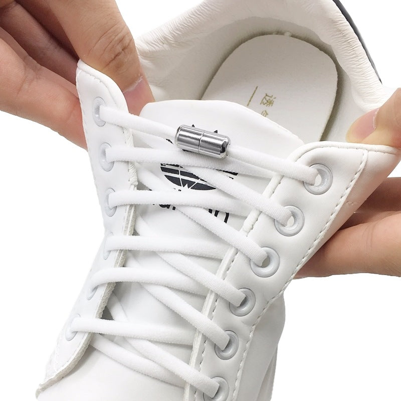 Elastic No Tie Shoelaces Semicircle Shoe Laces For All and Adult Sneakers Shoelace Quick Lazy Metal Lock Laces Shoe Strings