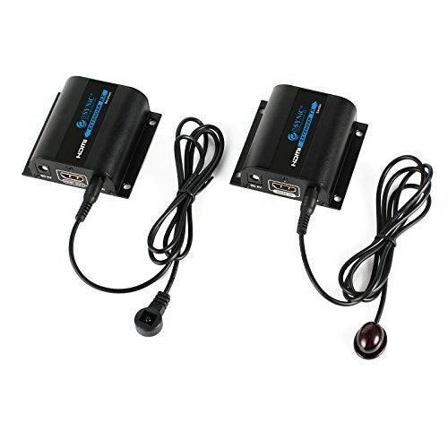 ESYNiC HDMI Extender 1080P 60m HDMI IR Repeater on Single Cat 6 Cat 6a Cat 7 Ethernet Cables with IR Function and Supports 3D