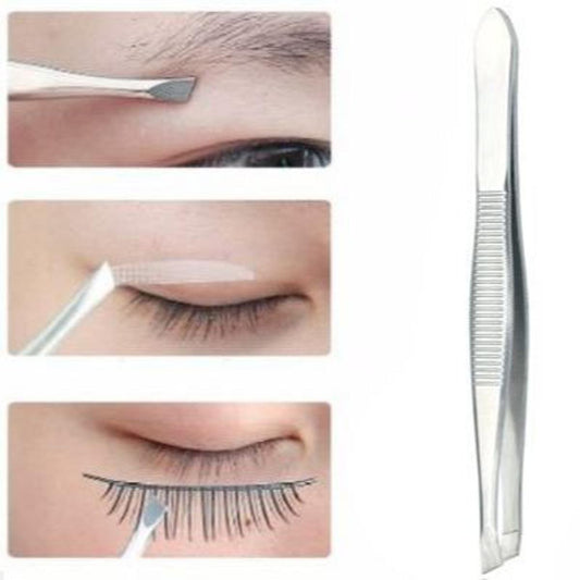 Slant Tweezers - Precision Stainless Steel Slant Tip Tweezers Hair Plucker for Hair and Eyebrows Personal Care