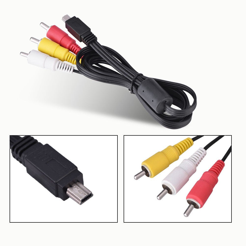 Mini USB to RCA Composite Cable for GoPro HERO3 – AV TV Out Adapter (Exclusive Compatibility)