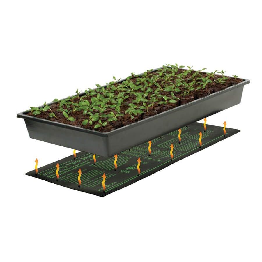 Hyindoor Seedling Heat Mat Heated Propagator Durable Waterproof Seedling Heating Pad for Winter Hydroponic Indoor Seedling Germination (20"x 20" Heat Mat)