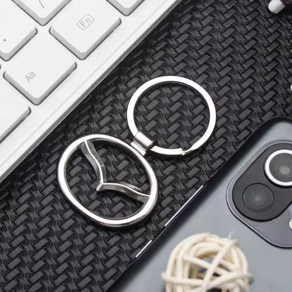 Premium 3D Stainless Steel Car Logo Keychain – High-Quality Metal Key Ring for Car Lovers, Mazda, Honda