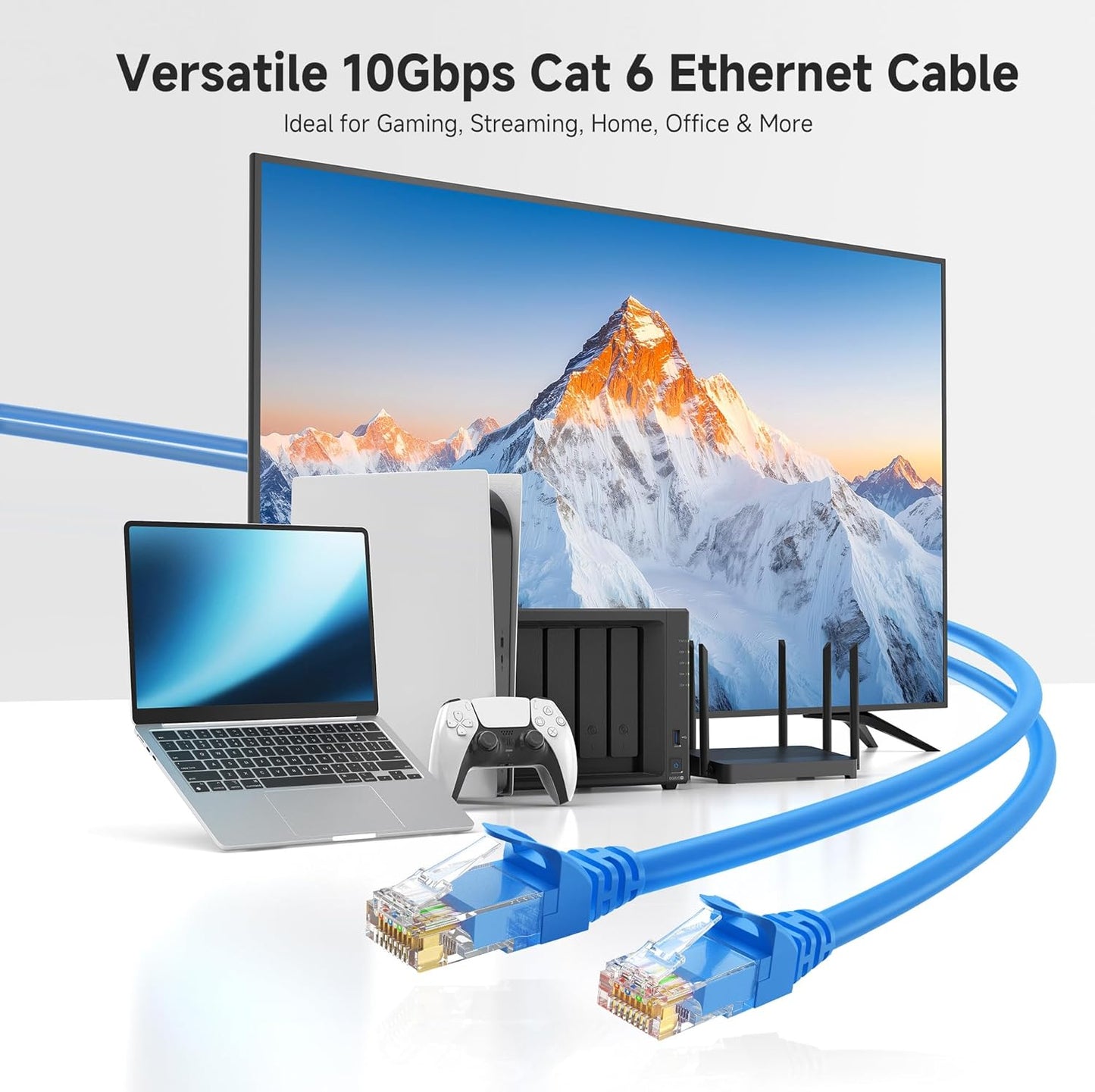Cat 6 Ethernet Cable 6 Meter Blue – High-Speed RJ45 Gigabit LAN Network Patch Cord