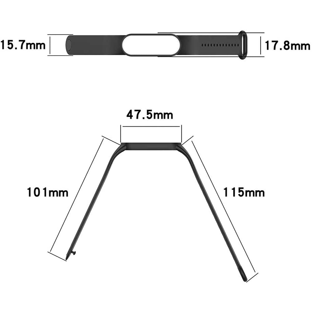 Hi Quality Mi 5 / Mi 6 Silicone Adjustable Band Strap Compatible with Mi Band 5 Strap & Mi Band 6 Strap Smart Band Replacement- Black
