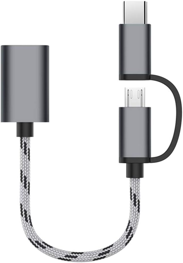 2 in 1 USB 3.0 OTG adapter Type C Micro USB to USB cable grey