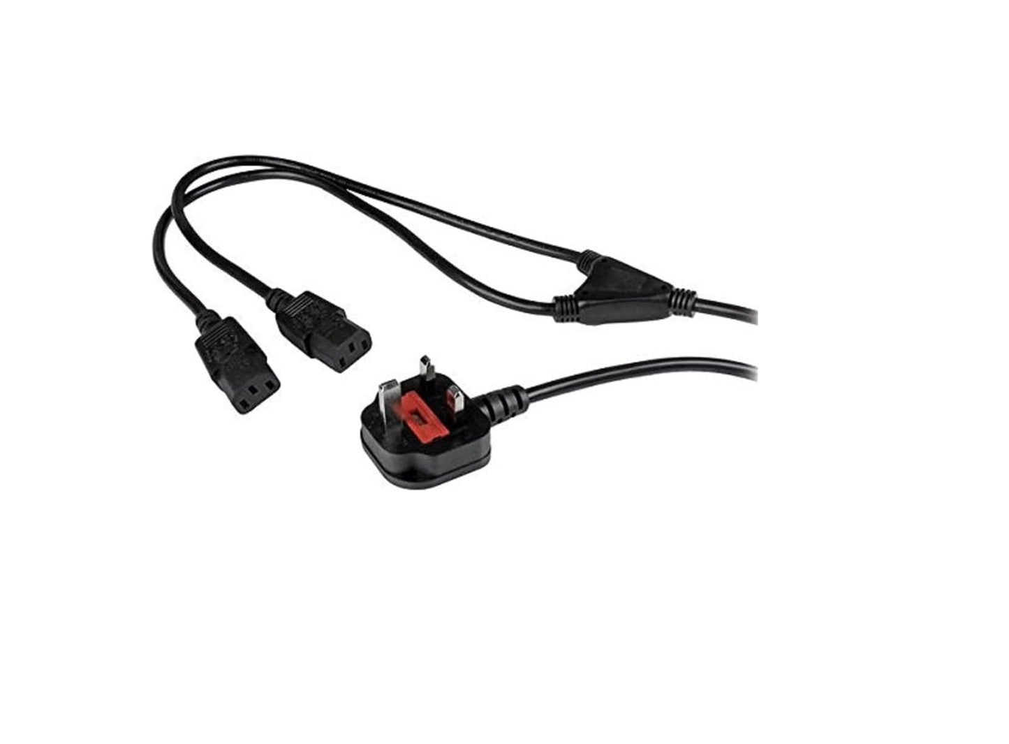Dual C13 Y Power Cable 2.5 m – BS 1363 18AWG 10A AC Cord for Electronics