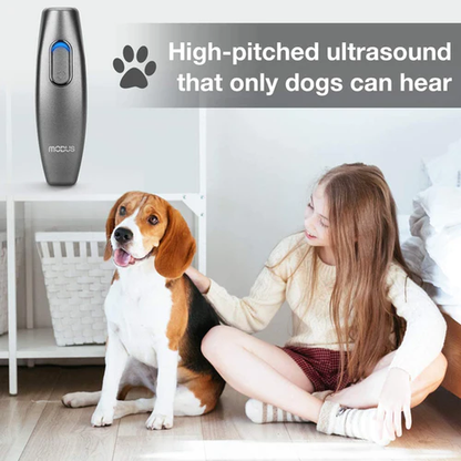 MODUS Bark Control Device - Anti Barking Device, 2-in-1 Dog Training Tool, 16.4 Ft Large Control Range, Safe to Use, Dog Silencer Dogs, Ultrasonic Dog Whistle Indoor&Outdoor