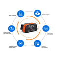 Vgate iCar2 BLE 4.0 OBD2 Bluetooth Adapter ELM327 Scanner Car Diagnostic Tool Engine System Diagnostic Tool for Android/IOS (Black/Orange)