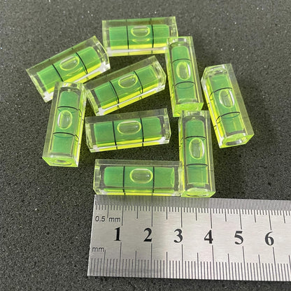 Small Bubble Level 10x10x29mm Mini Square Bubble Spirit Levels Precision Measuring Layout Tools (10x10x29mm, Non-Magnetic) 1 Pcs