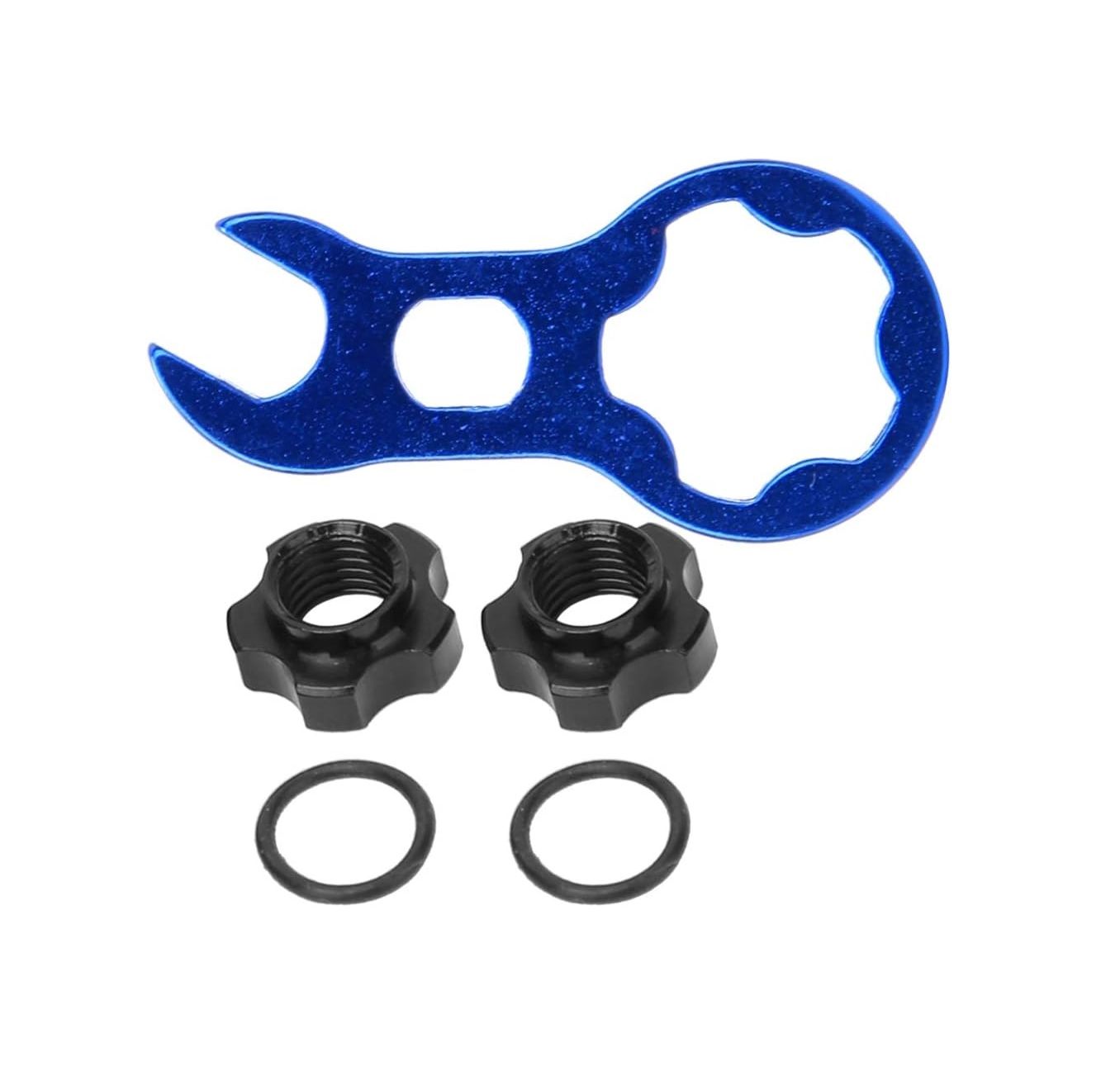 Bike Valve Nuts for Presta Valve – Aluminum Alloy Bicycle Inner Tube Valve Nut Set with Wrench Tool for Mountain & Road Bikes