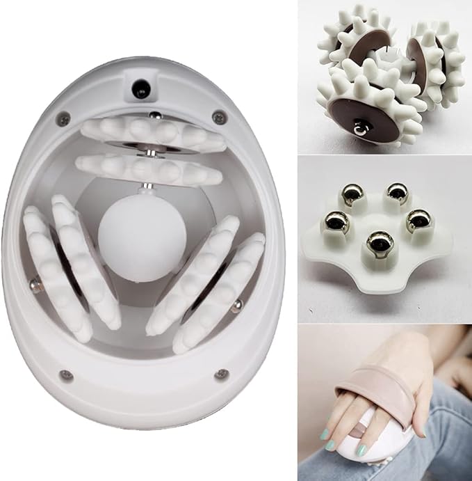 FITTO Body Slimmer and Leg Massager, MA-020, White – Full Body Toning, Cellulite Reduction, and Relaxation Massage Device – Portable, Battery Powered, for Back, Legs, and Arms