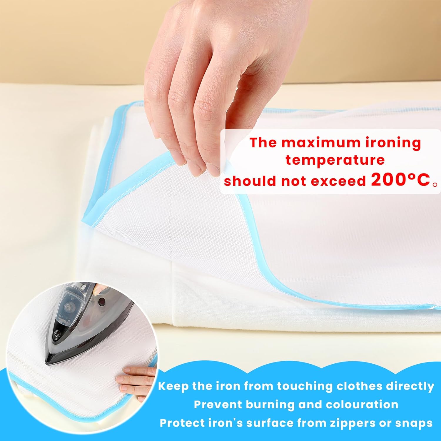 Pressing Cloth for Ironing Scorch Mesh Cloth Scorch-Saving Ironing Protector Insulation Pad 35x50mm