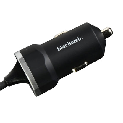 Car Charger With Coiled Micro-Usb Cable, 3.1 Amp input DC 12v 24v out put DC 5v 3.1Amp Coil Cable 30CM Micro USB FIX Cable  1 USB Extra Port