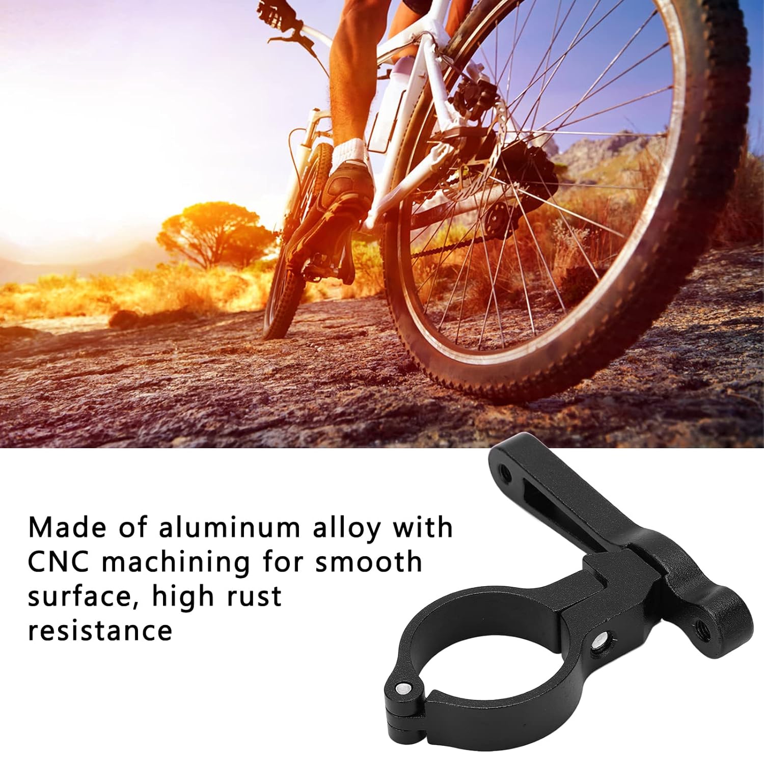 Seatpost Water Bottle Holder, Durable Clear Design Bicycle Bottle Holder Adapter Adjustable Convenient Aluminum Alloy for Outdoor Riding(Black)