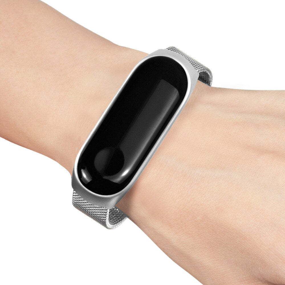 Xiaomi Mi Band 3/4 Non Magnetic Stainless Steel Milanese Luxury Ultrathin Wristband Strap
