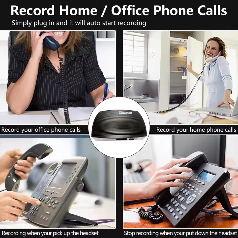Telephone Recording Box Call Recorder Landline Phone Automatic Telephone Recording Box for Hotline Service Telephone