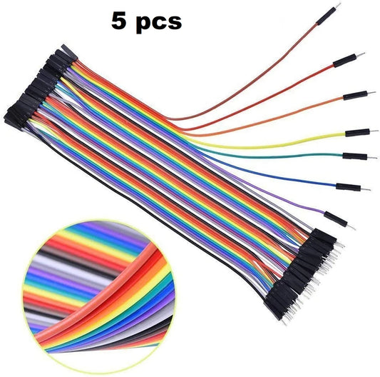 30cm Multicolored Jumper Wires Male to Female Kit – Breadboard Dupont Ribbon Cable Set for Arduino, Raspberry Pi & DIY Electronics Projects