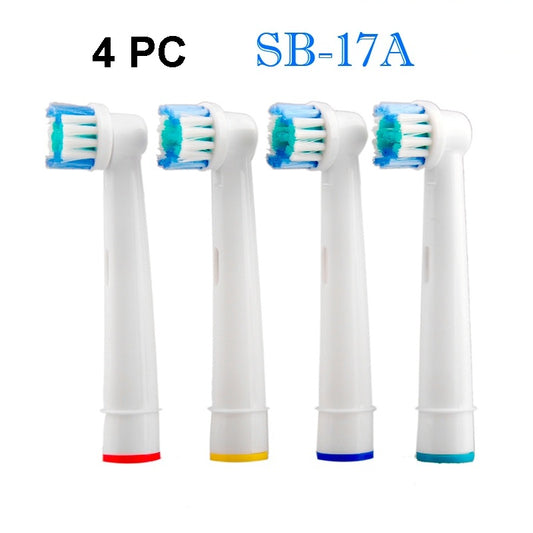 4 pcs Replacement Electric Toothbrush Heads SB-17A For Oral B (poly thin bag packing)