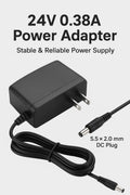 **⚡ 24V 0.38A AC Power Adapter – 5.5×2.0 mm Pin  Stable 24V Power Supply for LED Lights, Routers, Cameras &amp; Electronics**