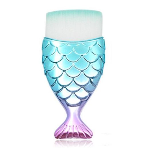 Professional Mermaid Makeup Brush Fish Tail Powder Foundation Cosmetic Tools Nail Art Brush
