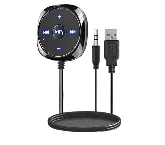 Bluetooth Car Compatible Kit, AT3400BT Bluetooth Handsfree Audio Adapter Car Compatible Bluetooth Receiver with USB Car Audio