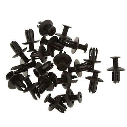 50PCS Universal Auto Trim Clips for KIA, Hyundai, Honda, Fiat, Mitsubishi & Mazda – Black Plastic Car Fastener Retainer Clips Kit