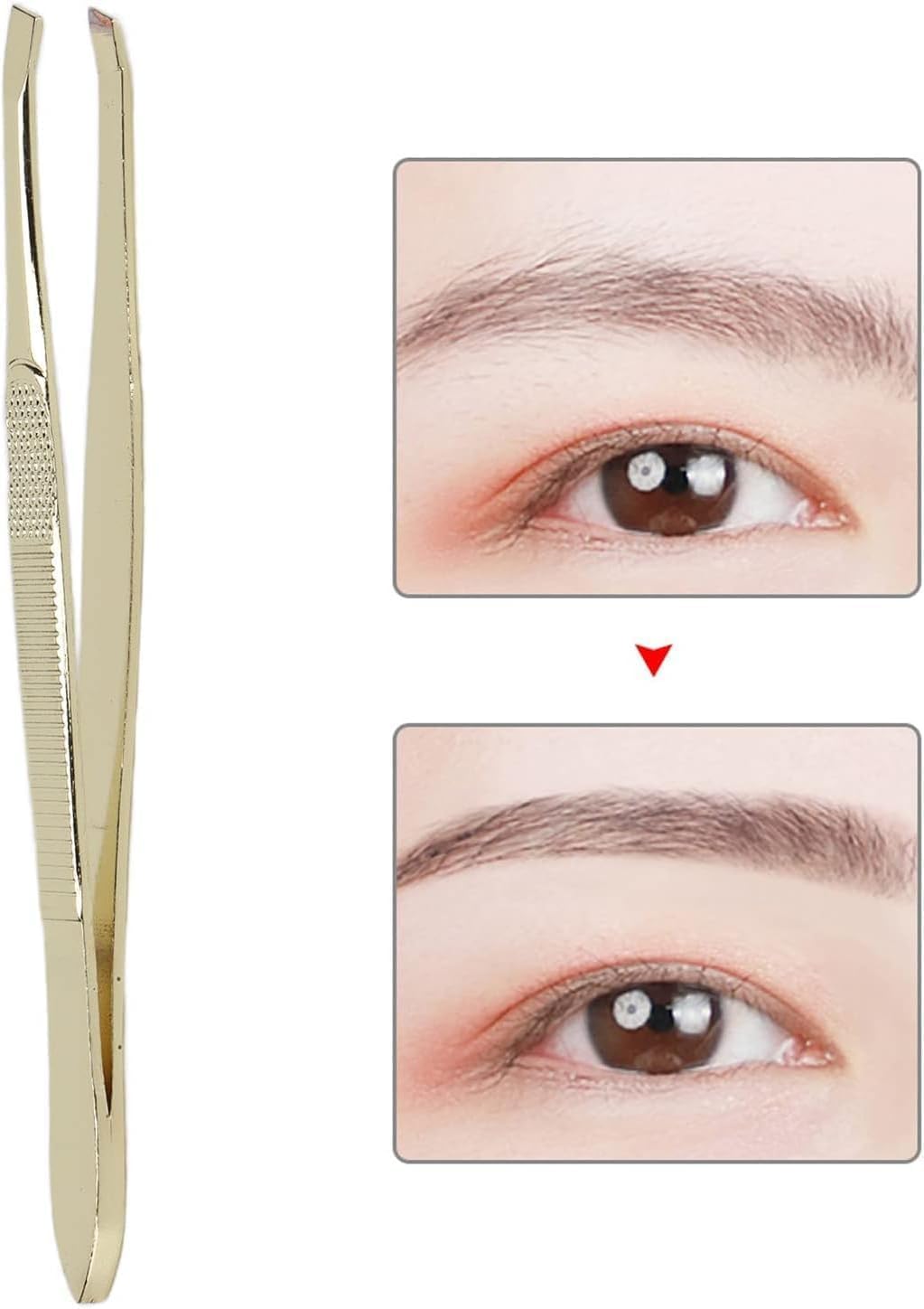 Slant Tweezers - Precision Stainless Steel Slant Tip Tweezers Hair Plucker for Hair and Eyebrows Personal Care