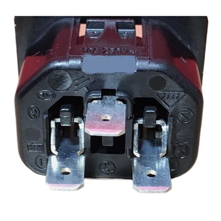 Brand new AC 250V 10A 3-Pin Panel Mount Power Inlet Socket Female Receptacle – Heavy Duty Electrical Power Connector 15A 250V