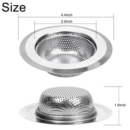 Stainless Steel Kitchen Sink Strainer, Heavy-Duty Sink Jali Drain Filter for Kitchen, Standard Size