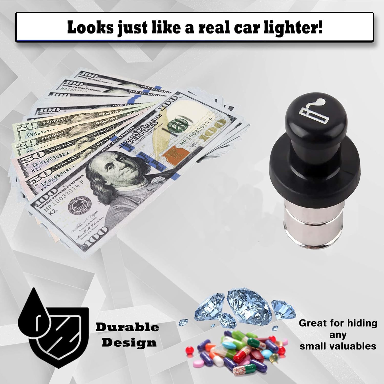 Discreet Car  Medicine Box – Hidden Storage Container for Pills & Tablets
