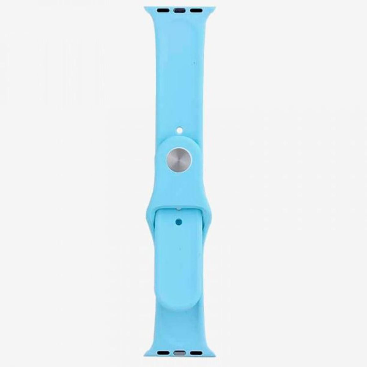 Universal  Generic Watch 38mm / 40mm / 41 mm (Series 1, 2, 3, 4, 5, 6, 7 and SE)  Strap for i watch Made of high quality FDA food-grade silicone (meaning it won't cause rashes)  With Lock A One World Hi Quality (Sky Blue)(Watch Not Included)