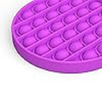 Push Bubble Fidget Sensory Toy Round Purple – Stress Relief Pop It Toy for Kids & Adults | Special Needs Autism Anxiety Reliever