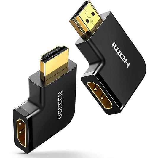 GREEN HDMI Male to Female Converter HDMI 270 Degree Angle Adapter and 90 degrees 4 K Full HD with Gold-Plated